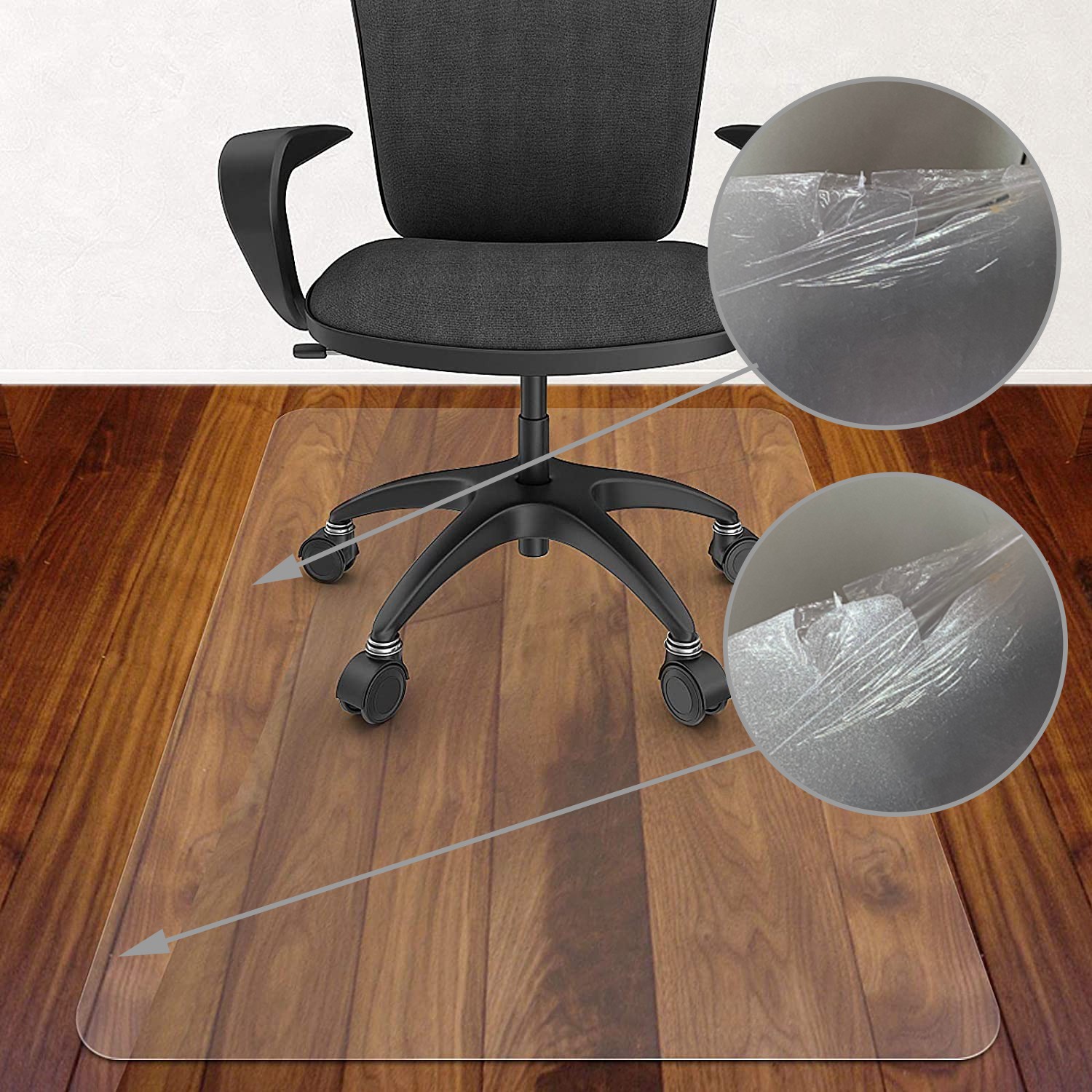 Covoras protectie pardoseala,140x100 cm, transparent, aspect mat, grosime 0.5 mm, PVC, RESIGILAT - imagine 11